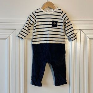 Petit bateau size 12 months boys one piece